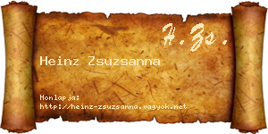 Heinz Zsuzsanna névjegykártya